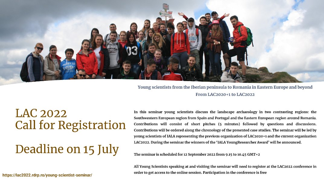 2022Landscape's tweet photo. The LAC 2022 - IALA Young Scientists Seminar Call for Registration is now OPEN!

Deadline - 15 July

Registration form here
https://t.co/pAKNuPgfXl https://t.co/Nkz8j3YA6h