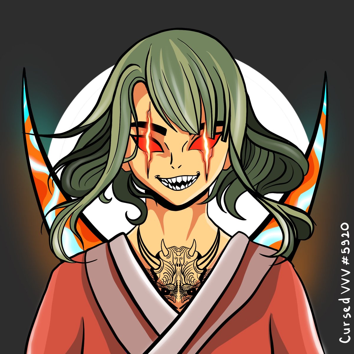 M58gI's tweet photo. Hello everyone. I just finished my work for participation in the 1 NFT competition @revengeofakuma I tried very hard, I'm tired and I hope to win. I think you will rate me worthy. https://t.co/EkLtdGDX83