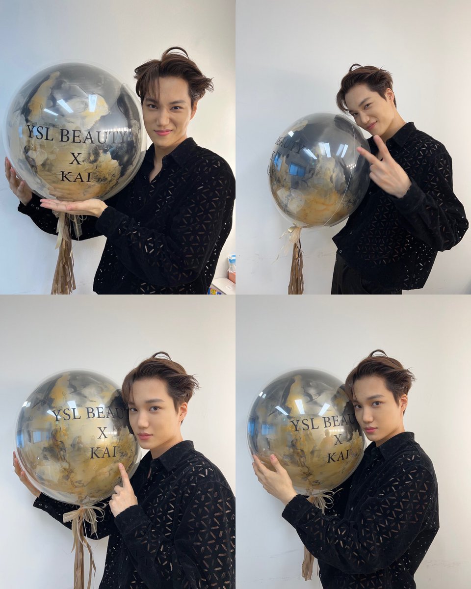 hourlySKY's tweet image. kai x ysl beauty🖤