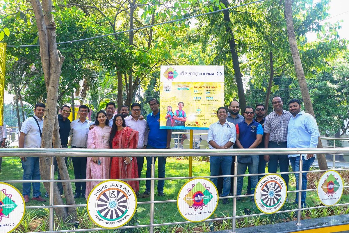 MART100A2's tweet photo. MART 100&amp;MCRT 162 inaugurates another Round-about&amp;park in Chennai Area 2,with excellent publicity &amp;Go Green Initiative. 

National President, Tr. Moriya Phillip graced the inauguration as the Chief Guest.The round-about is located in Balfour Road&amp;Harleys Road Junction in Kilpauk https://t.co/TeHx9gdfit