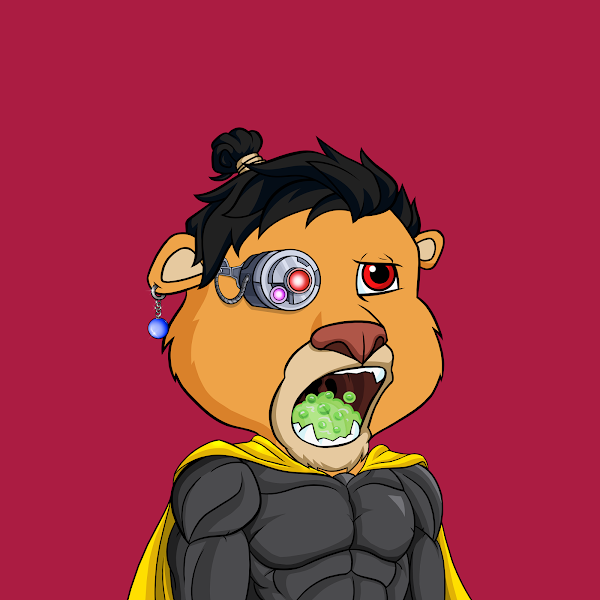 VBux92's tweet photo. Superhero or supervillian? Either way badasss! 
#LazyCubs #LazyLions #LazyLionsNFT #Cubs #NFTCommunity  #NFTs https://t.co/w4ZtOWPrih