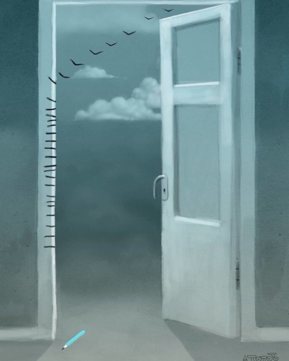 Rus ressam Andrei Popov'un "Çocuk Büyütmek" adlı çalışması…