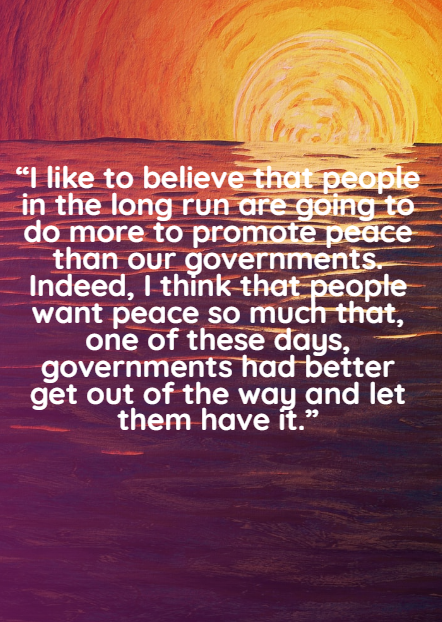 ipray4global's tweet photo. I think that people want peace so much that, one of these days, governments had better get out of the way and let them have it.#war #nowar #peace #ukraine #UkraineRussiaWar #pray https://t.co/8vol5P6Vwl