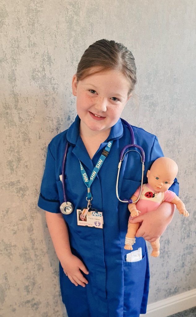 🩺👶🏼 Dress For Work Day 👶🏼🩺 My Daughter Has Gone To School Today Dressed As A Fabulous Neonatal Nurse 😍 How Very Cute!!! X