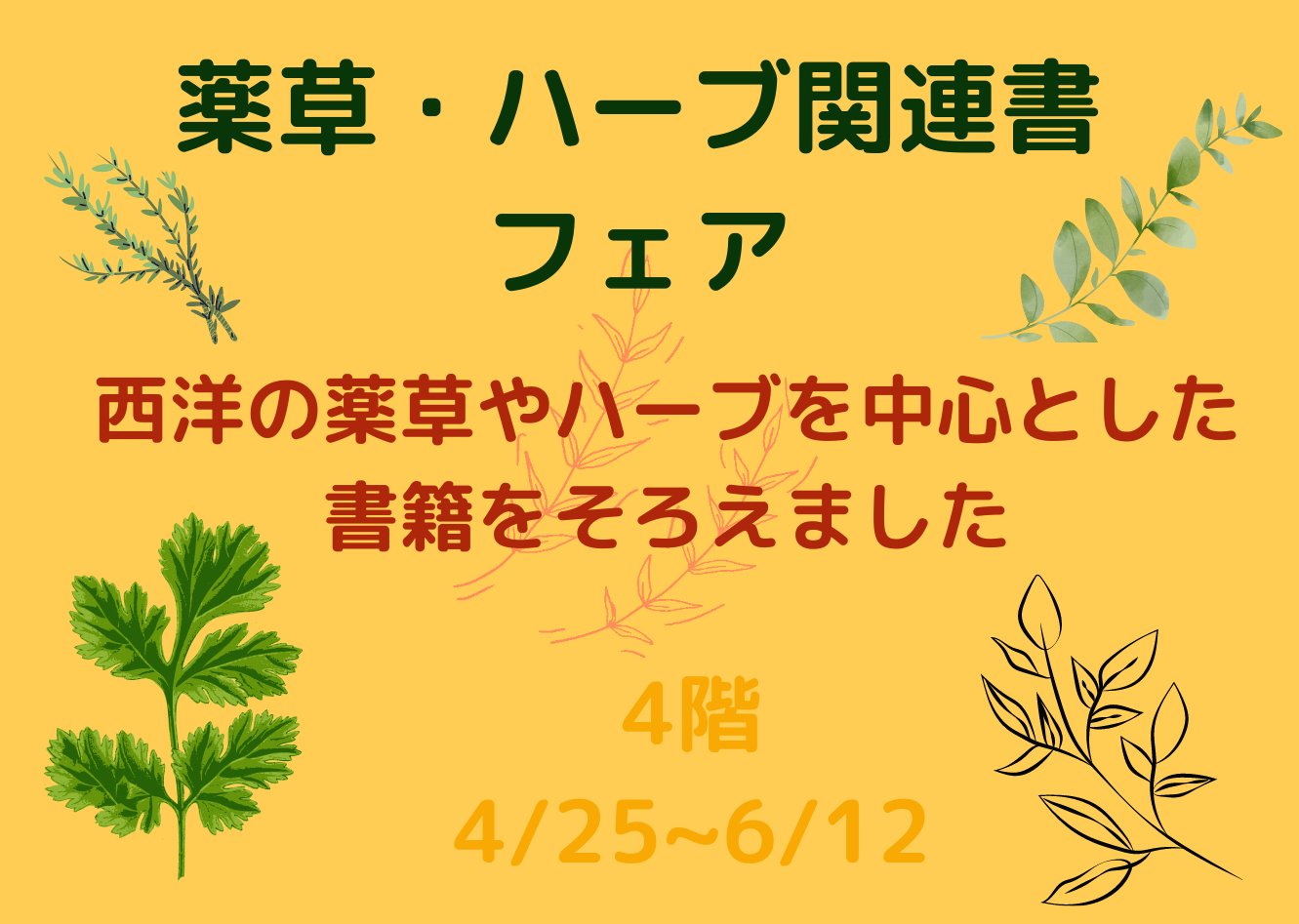 書泉グランデ 営業時間 11 00 00 4階 薬草 ハーブ関連書フェア 西洋の薬草やハーブの新書 ヴィジュアル本 専門書など 魔女の薬草箱 西村佑子 著 山と溪谷社 魔女の正体を薬草という観点から解き明かす 魔女の正体を探る上で重要な数十