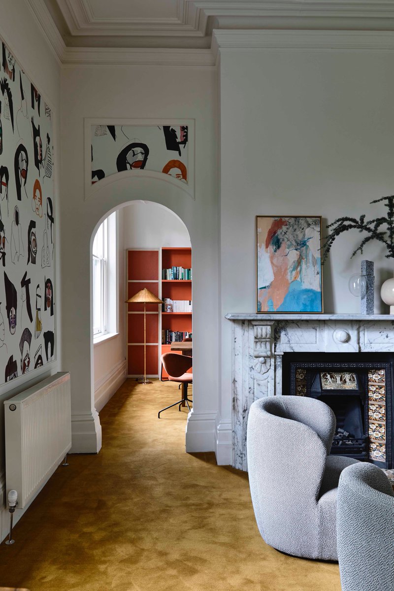 An exploration of our customisation process - this wall-to-wall Astoria carpet formed part of a luxe rollout in the Erskine House project by the Kennedy Nolan team.