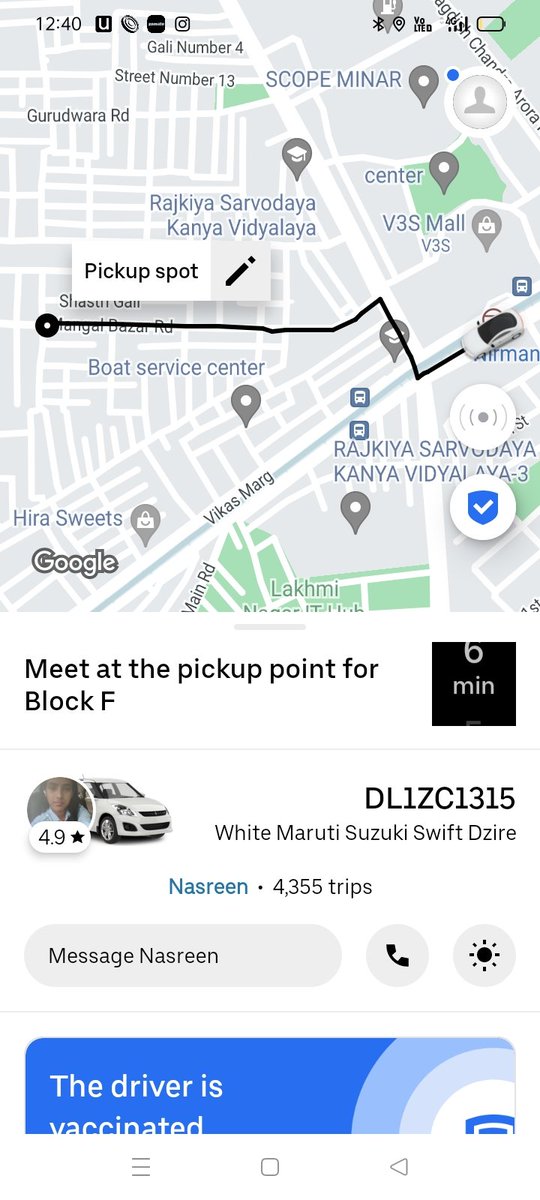SAHILKHATRI2121's tweet photo. Recently just booked a cab from uber from Laxmi nagar and the driver cancelled the cab she was saying that I am not coming near your location pls come to the metro Station thank you for the service would never recommend any one to book uber @Uber @Uber_Support https://t.co/VgJx37YfJZ