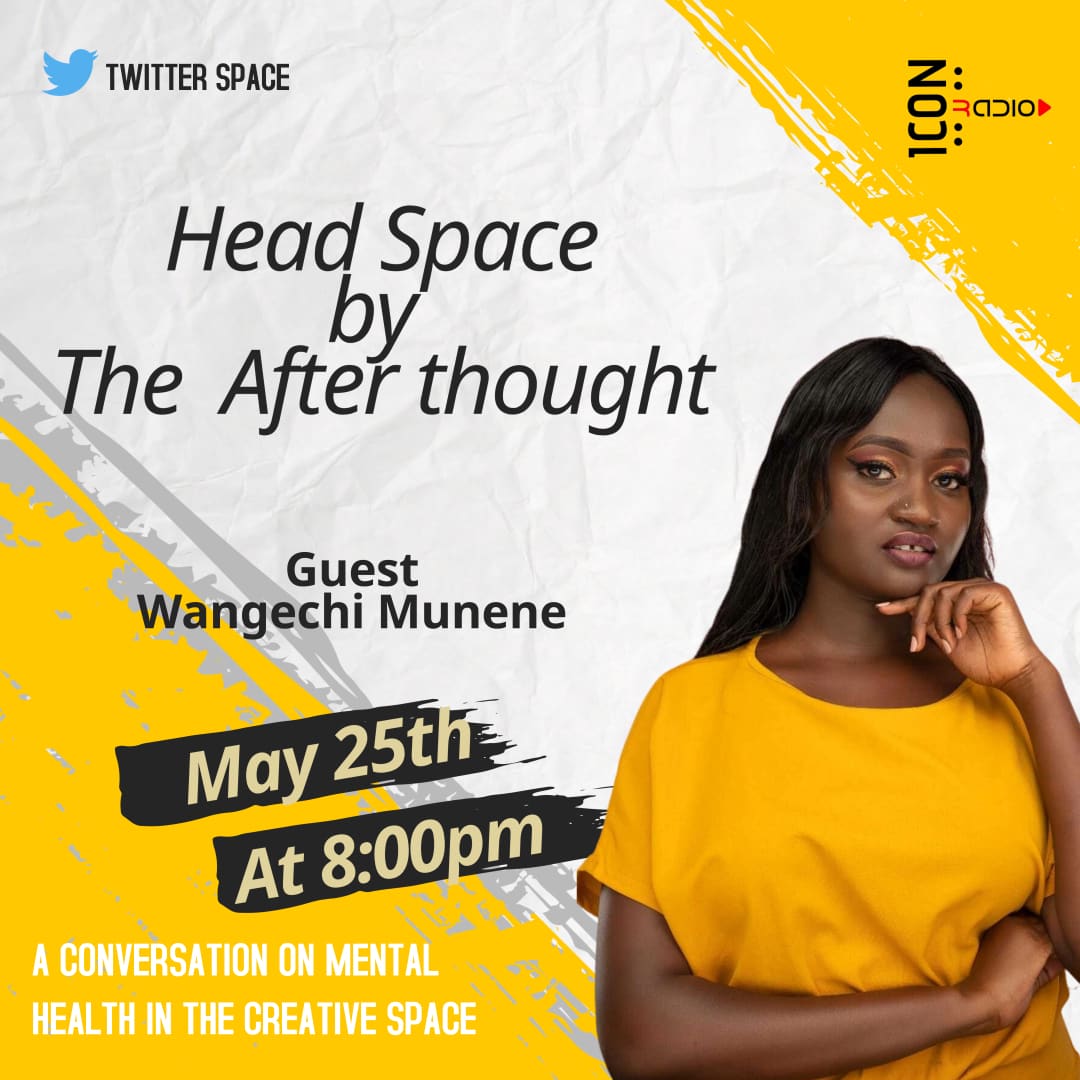 wangechi_munene's tweet photo. Hey y'all 😁. I'll be participating in a conversation about mental health in the creative space with @iconradioke . Please join us at 8pm on Twitter, tomorrow 25th May🥳. #MentalHealthAwarenessMonth #MentalHealthMatters https://t.co/qiUB6Qqu9e