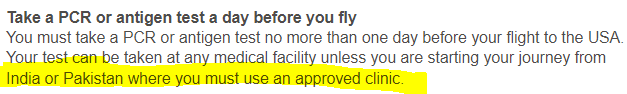 Selvasmik's tweet photo. @EtihadHelp I am travelling from India to US on 30th May, 2022. Your covid guidelines is asking for a PCR test taken from approved clinic. Can I get a list or the site where I can see the approved clinics? I am unable to find this in your website. https://t.co/y4zaPhsgWS
