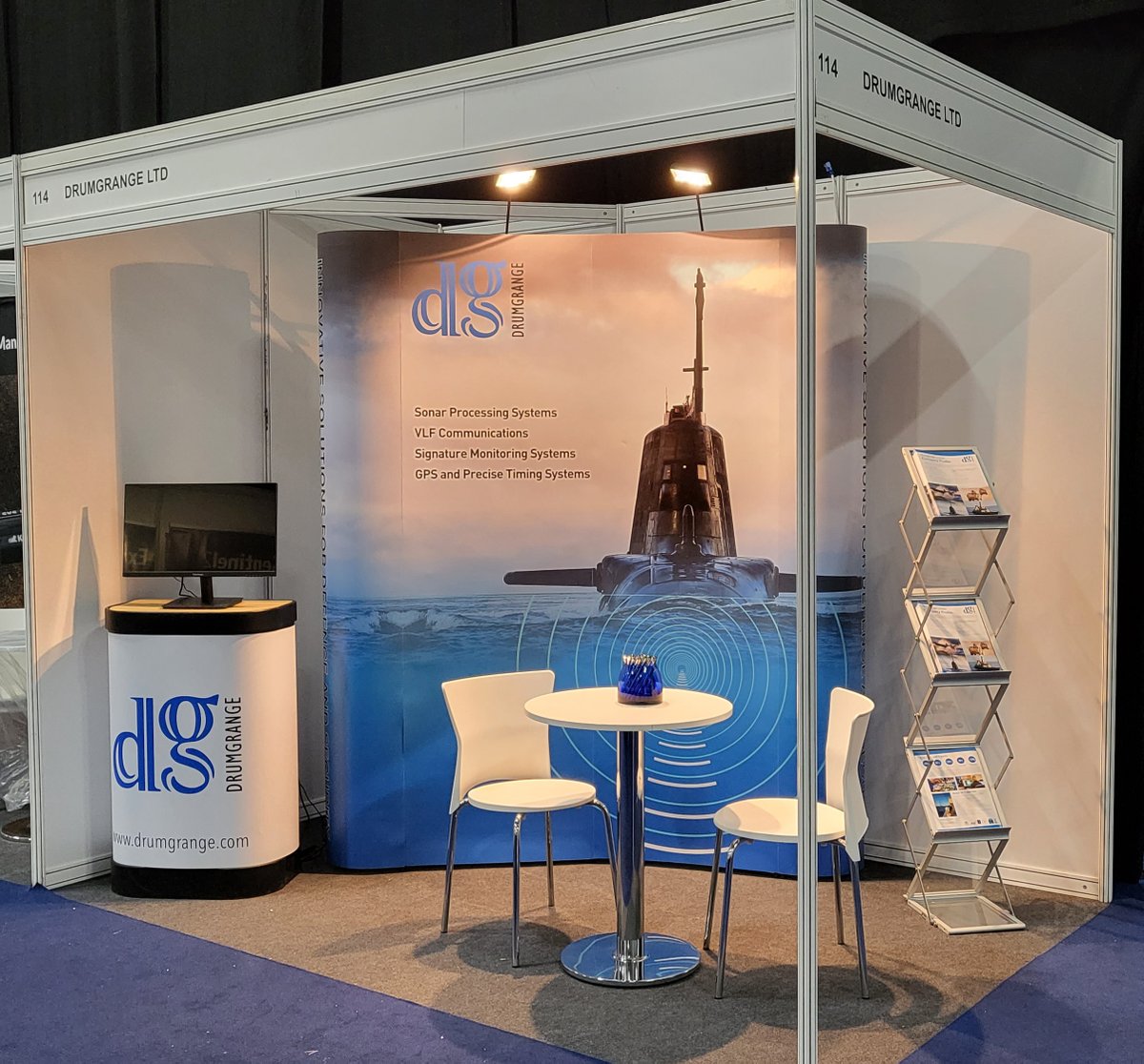 Build up is complete and Drumgrange is ready for the first day of the <a href="/Defence_Leaders/">Defence Leaders</a>  Combined Naval event. It will be great to network with everyone at our first live event of 2022. Come visit us on Stand 114!  
#CNE2022 #DefenceLeaders #defence #maritime #navy #RoyalNavy