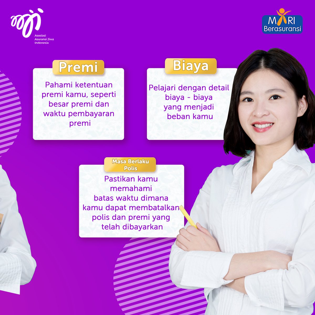 aaji_official's tweet image. 3 hal yang perlu kamu perhatikan dalam buku polis. Ketika menjadi nasabah asuransi kamu harus benar-benar memperhatikan hal ini ya. 

#asuransi #asuransijiwa #pahamiperlindunganmu