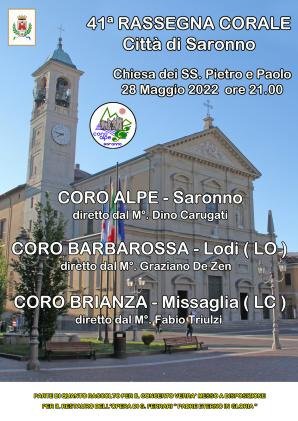 CoroBarbarossa's tweet photo. Ciao...questo sabato parteciperemo alla 41° Rassegna Corale di Saronno...vi aspettiamo!! https://t.co/2OCfPYzRdJ