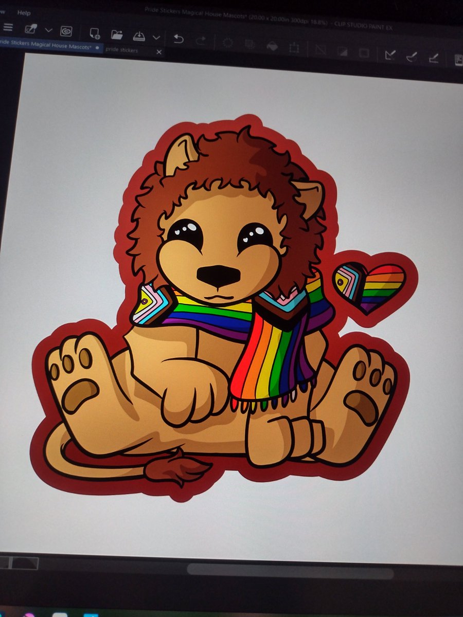 Salmonpro16's tweet photo. Will I ever be good at posting on Twitter regularly? Probably not... But I'm making stickers!!! Woot!!! #stickers #pride2022 #PrideMonth #pridemonth2022 #digitalartist #etsy #prideflags #snake #badger #eagle #lion https://t.co/34g5LF7Ku2