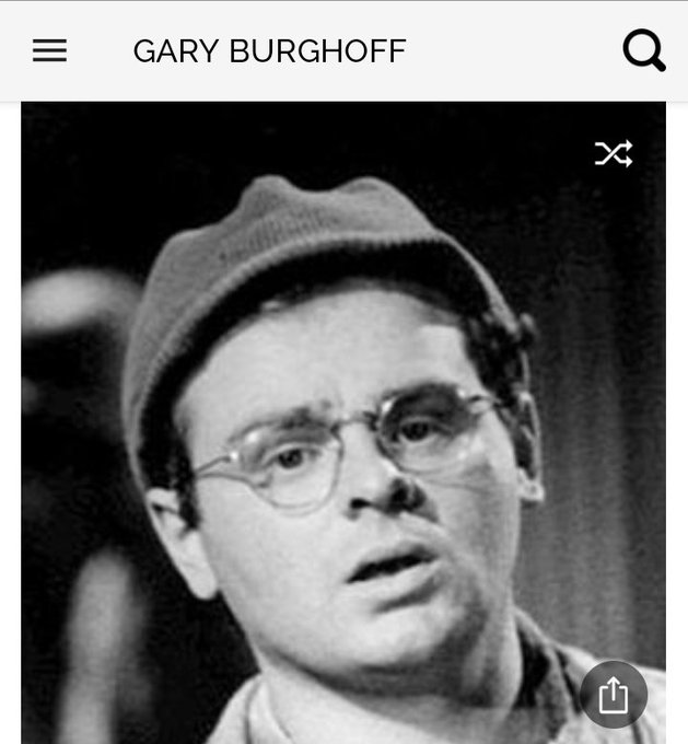 Happy birthday to this iconic actor.  Happy birthday to Gary Burghoff or Radar Reilly 