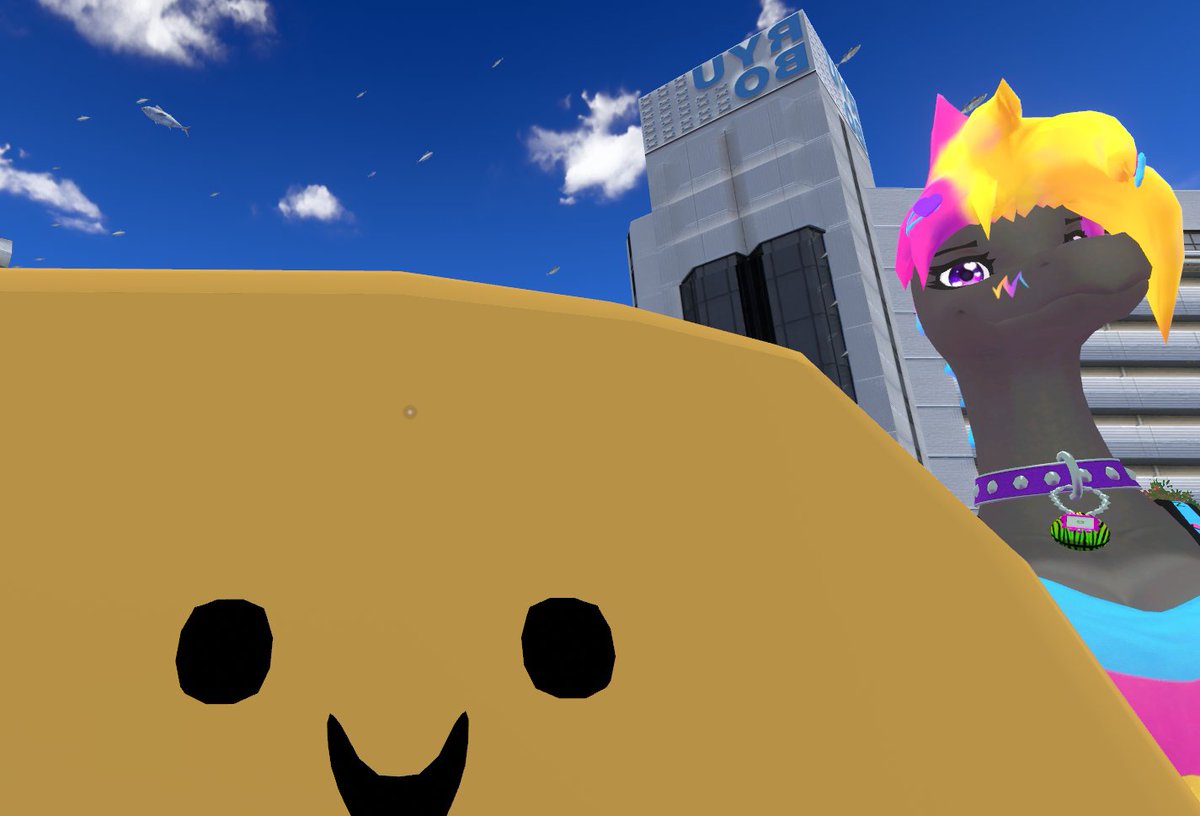 UmaiShiru's tweet photo. To celebrate getting her avatar finished, we had a short date. I'm butter until I get my personal avatar complete. https://t.co/UyB9Xvg42Y