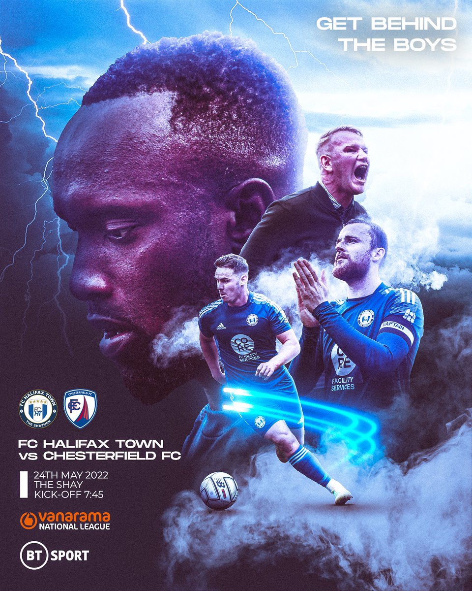 FCHTOnline's tweet photo. ⚽🙌 IT'S MATCH DAY |

The Shaymen vs The Spireites 

📅 Tuesday 24th May
⏰ 7:45 Kick Off
🏟 The Shay
🏆 @TheVanaramaNL
📺 @btsport

#fcht 

(MB) https://t.co/8JfPfw0uA9