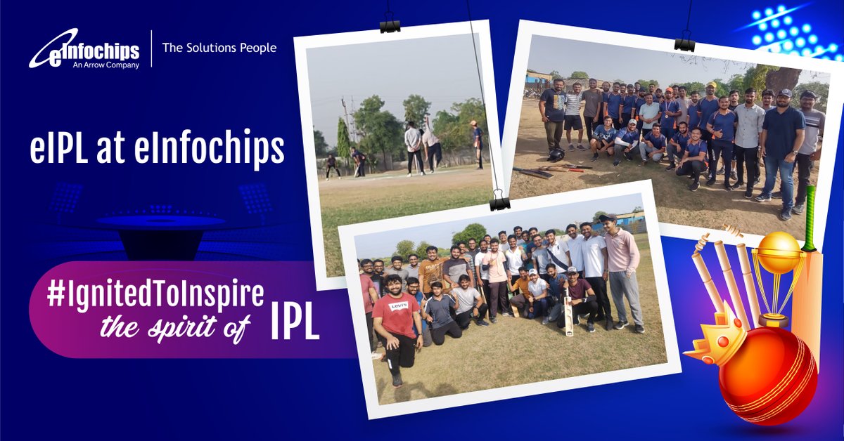 einfochipsltd's tweet photo. #IgnitedToInspire sportsmanship in our #chipmates!
Tis the season of #IPL, and we celebrate with our #eIPL.
In season 9 of the #eInfochips premier league, we have 26 teams with 380+ team members participating enthusiastically to showcase their love for cricket and zeal to win. https://t.co/OTcV4EKRIb
