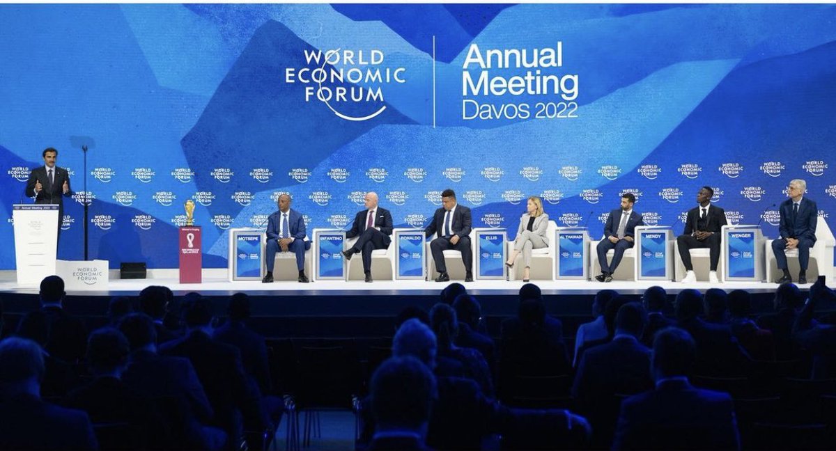 edou_mendy_'s tweet photo. I would like to thank his Highness @TamimBinHamad and @FIFAcom President Gianni Infantino for inviting me to the @wef in Davos. 

This conference was a great moment of sharing with Patrice Motsepe, Gianni Infantino, @Ronaldo, Jill Ellis, Hassan Al Thawadi &amp; Arsène Wenger. https://t.co/ZhvBgN6xBQ