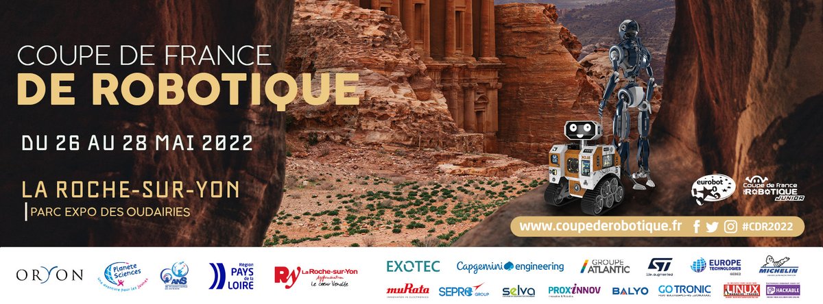 RSOnlineFR's tweet photo. 🤖 Le lancement de la @CoupeRobotique de France aura lieu demain et durera jusqu’au 28 mai.
Bon courage aux équipes que nous sponsorisons : @projet_tech, @Groupe_ESEO, #LabSciren, #AREM, #ARFIT @barbatronic, #AreaAmiens et #ClubRobotCESI 🦾
#Robot#CDR2022 https://t.co/p0JT9V8ZZG