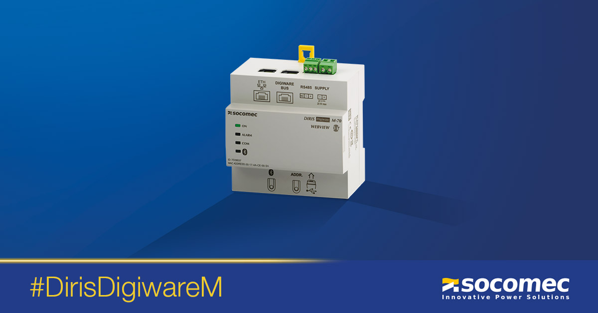 socomec_UK's tweet photo. DIRIS Digiware M: the multi-protocol communication gateway designed by Socomec.
Easy to install - with advanced connectivity and a free embedded web server - your cyber security is in safe hands.
Check it out here: https://t.co/euSQlqILaR
#Socomec #Digiware #CyberSecurity https://t.co/xFVv9Imk7K