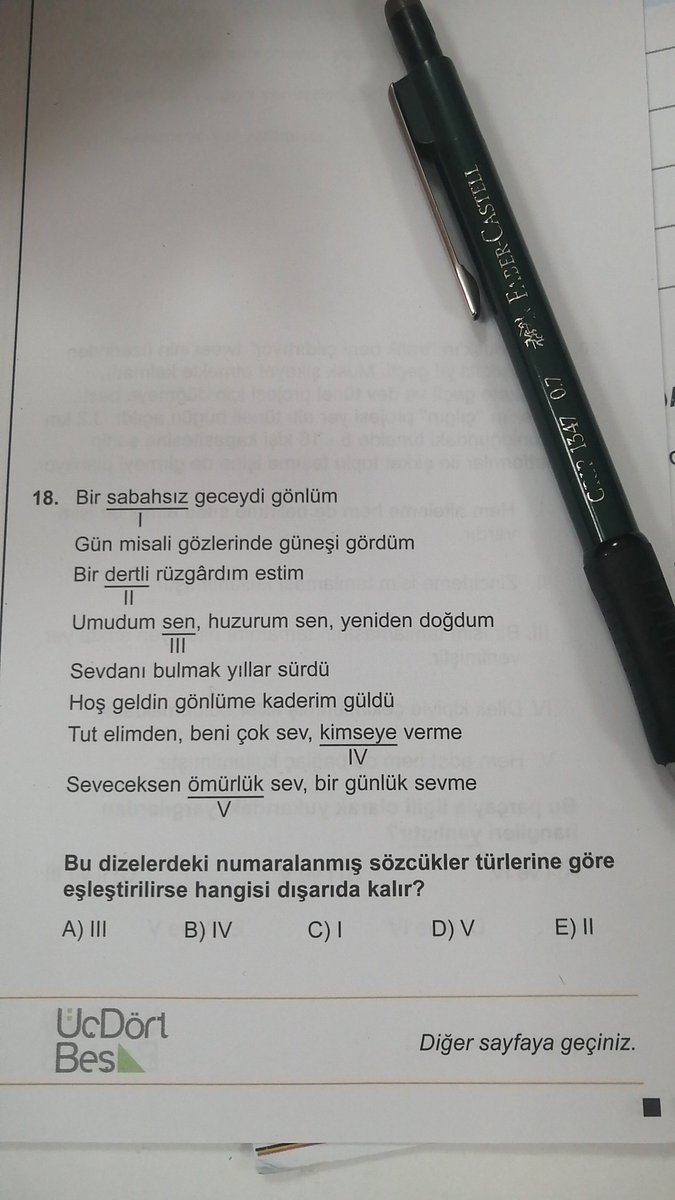 Gelde çöz bu soruyu