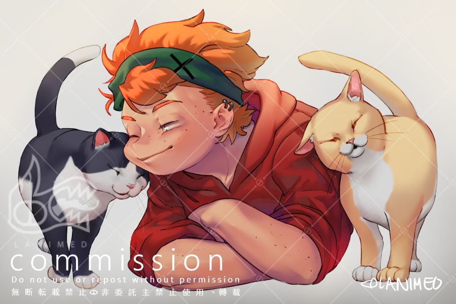 「commission! 🐱🐱 」|樂米得🦀ラミドのイラスト