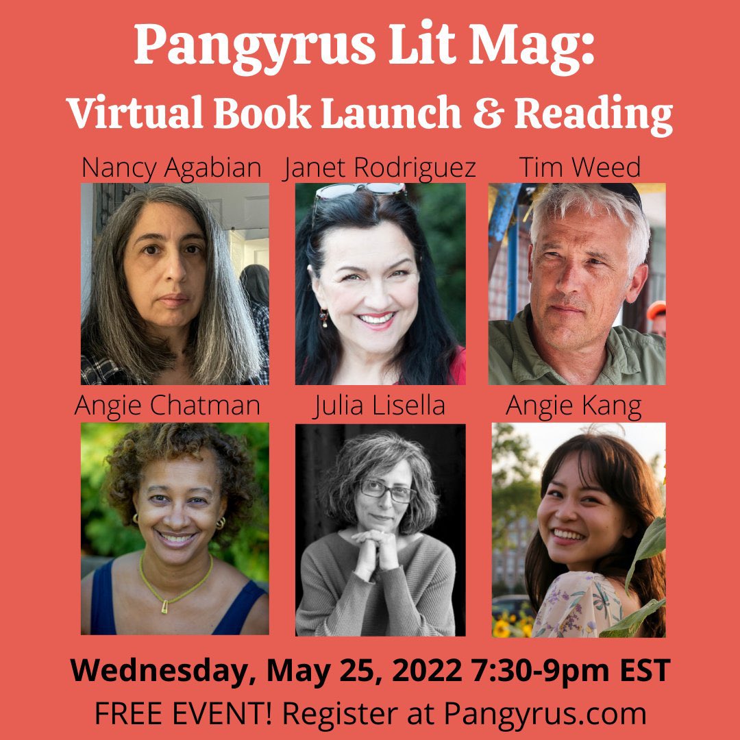 Pangyrus's tweet photo. Book Launch on Wednesday! Join us for a reading! 

https://t.co/COGLMkalSz…

#pangyrus #litmag #reading #writing #booklaunch #underlyingconditions #freeevent https://t.co/FPm8HZyoPF