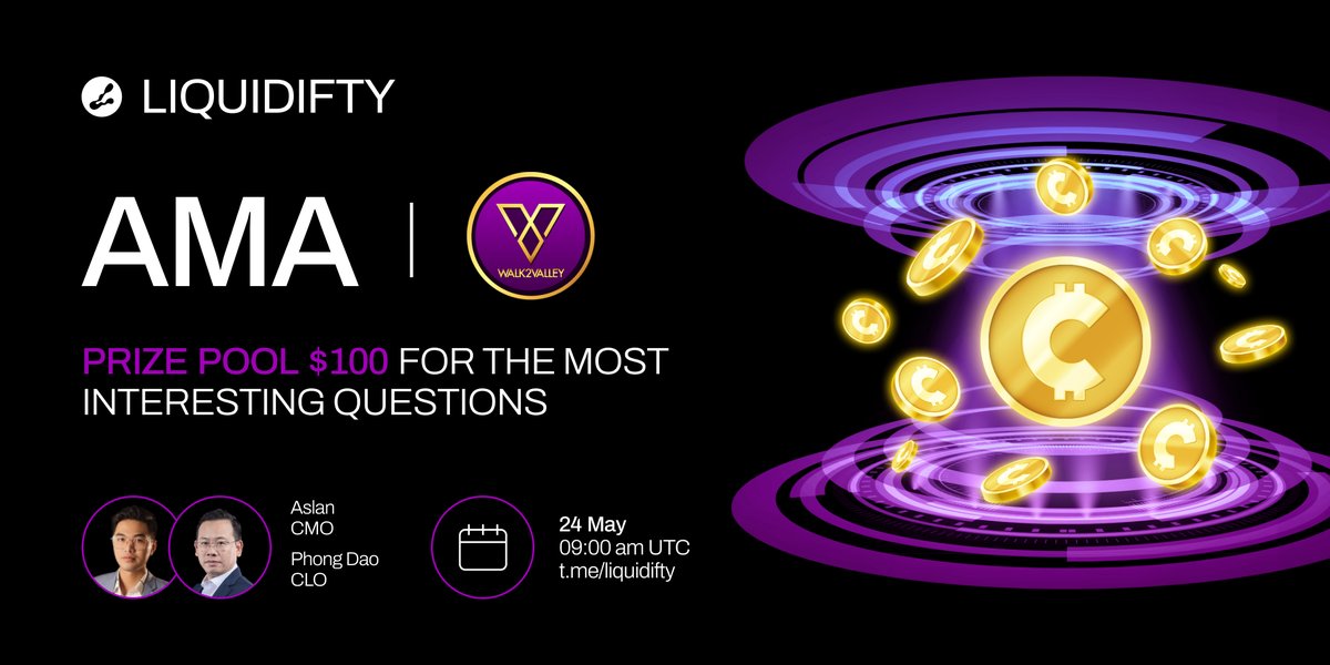 🌟AMA with <a href="/CgoldToken/">GOLDHEALTH</a> will be LIVE at 9 AM UTC!

Prize pool: $100
Join t.me/liquidifty and learn the details🏃

#AMA #win #P2E