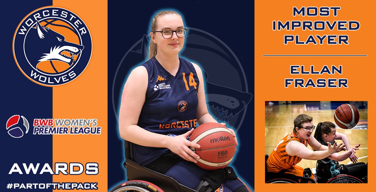 WBPLWolves's tweet photo. 🏆MOST IMPROVED PLAYER🏆
🏀ELLAN FRASER🏀
#WolfPack congratulations to Ellan who's hard work has helped clinch her the Most Improved Player Award for this season in the @BritWheelBBall Women's Premier League!
#PartOfThePack #WolvesAwards #BWBWPL #ThreeTeamOneClub https://t.co/jBtwpaFtX2