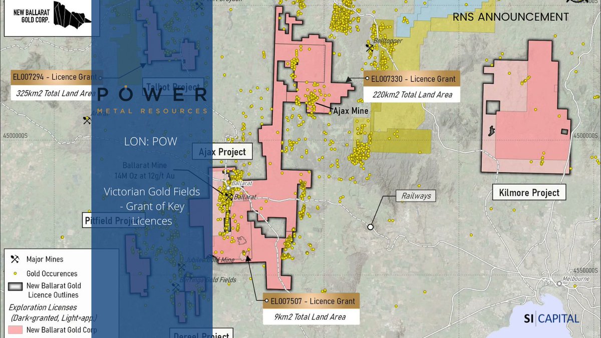 𝗣𝗼𝘄𝗲𝗿 𝗠𝗲𝘁𝗮𝗹 𝗥𝗲𝘀𝗼𝘂𝗿𝗰𝗲𝘀: Victorian Gold Fields – Grant of Key Licences #POW @PowerMetRes investegate.co.uk/power-metal--p…