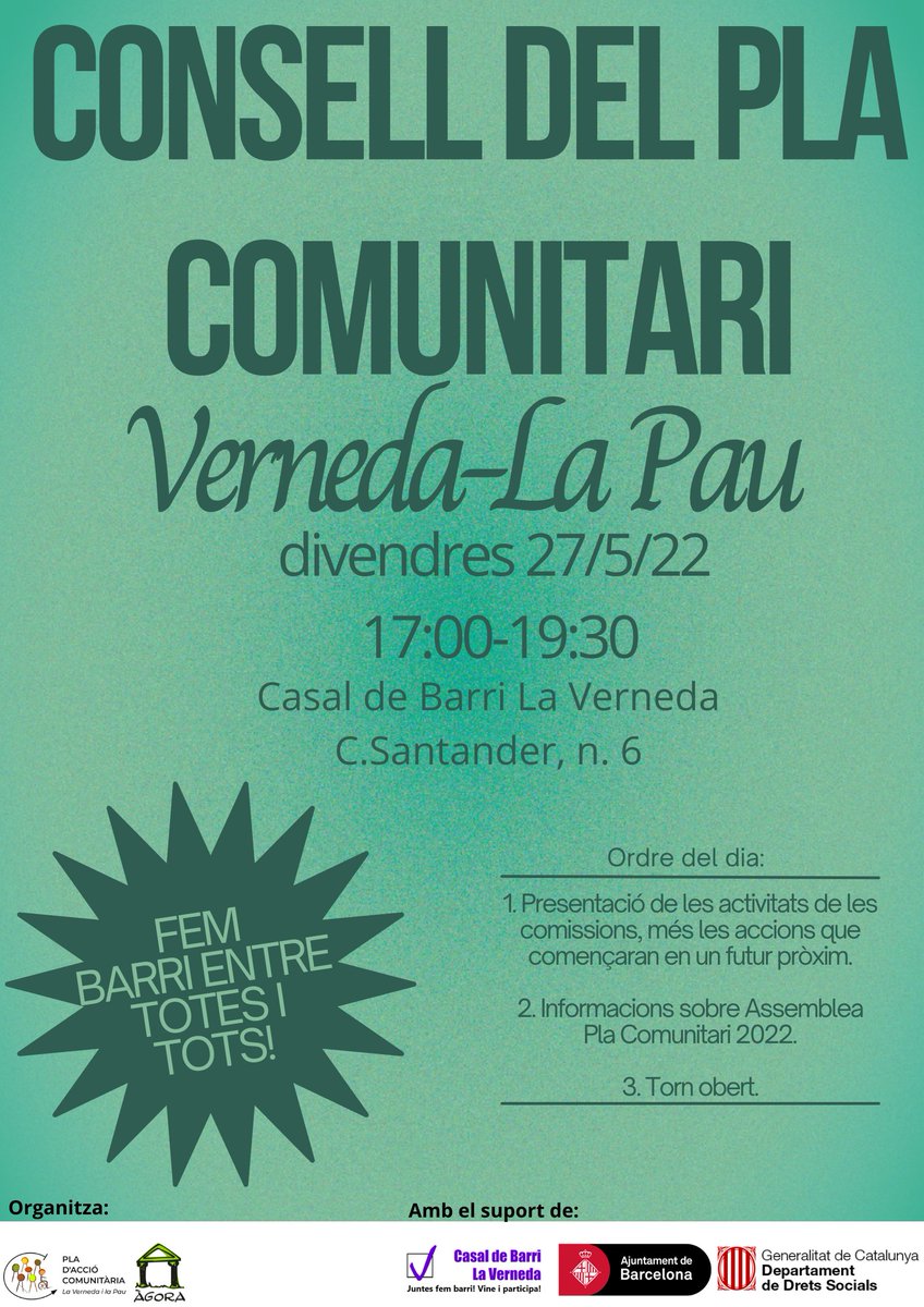 Una comunitat en acció (@vernedalapau) on Twitter photo 