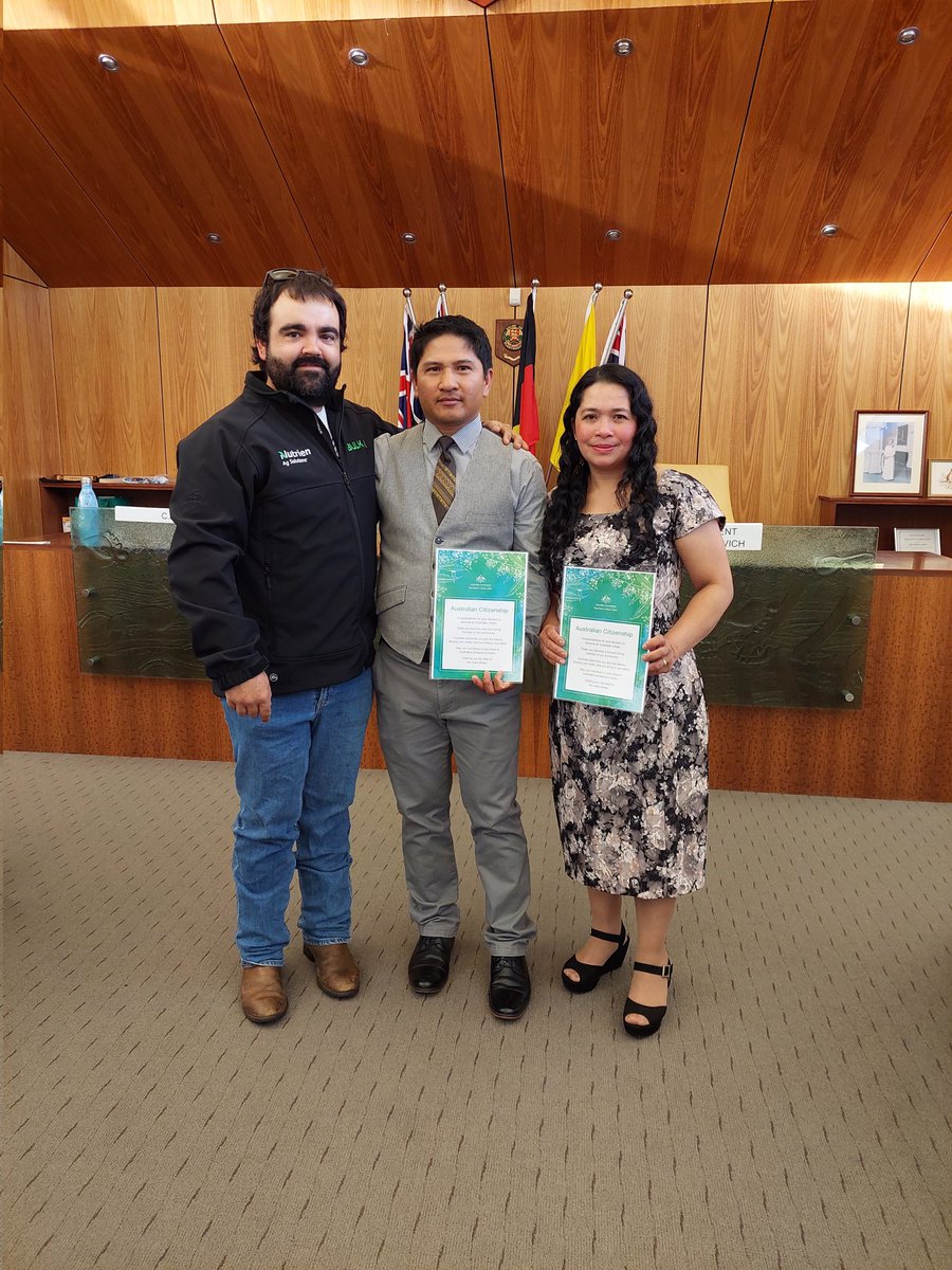 7 years ago I employed a couple from the Philippines. In that short time they have brought their 4 kids to Australia,become active members of our community and purchased their first home 2 years ago and today they became Australian citizens. I couldn't be prouder 1/2