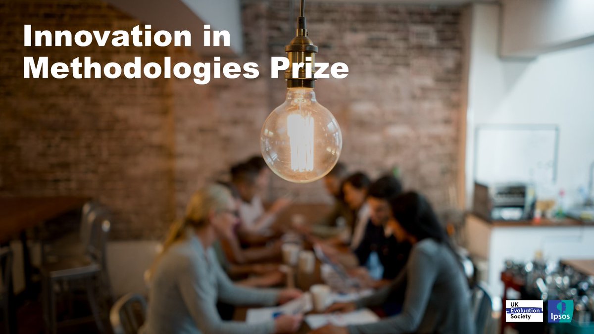 In partnership with @UKEvaluation we are excited to launch two £500 #evaluation prizes to celebrate the accomplishments of the evalution profession: a Career Evaluator prize and an Innovation in Methdologies prize. 🥁

How to apply: ipsos.com/en-uk/ipsos-an…

#ukesconf22 #eval