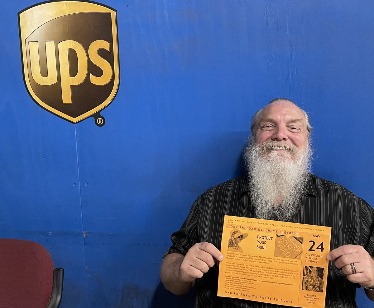 okc_preload's tweet photo. ⛑Good #WellnessTuesday it’s rainy & cool #OKC #Preload ⛑ James has your #PCM on ways to protect skin from UV rays! Did you know that UVA rays can penetrate through clouds, rain and fog, leaving you exposed!
#UPS #okcpreload #Hydration #SkinCancerAwareness #SummerisComing https://t.co/XVLzcDF6mD
