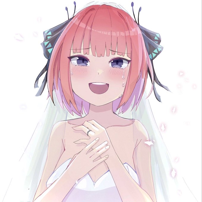 猫タシさんがTwitterに投稿した中野二乃(五等分の花嫁)のイラスト。
