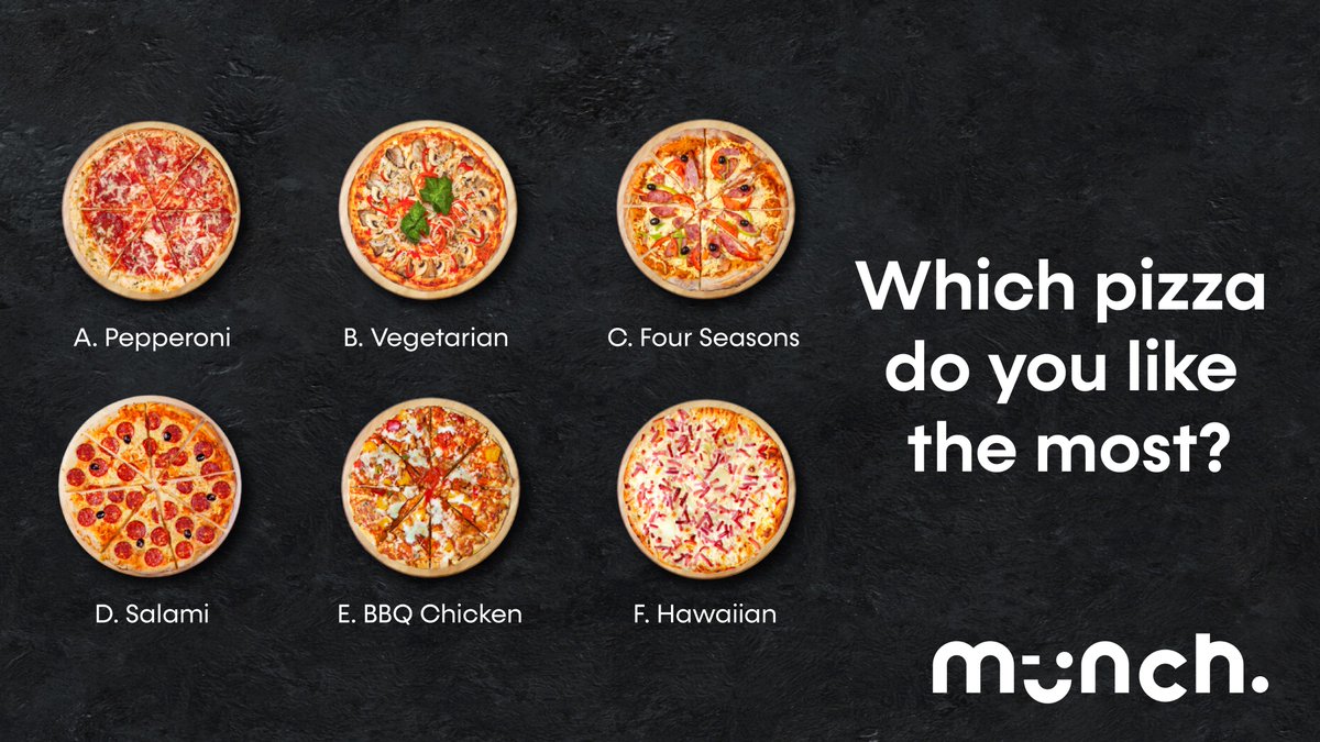 Which #pizza do you like the most? 🍕