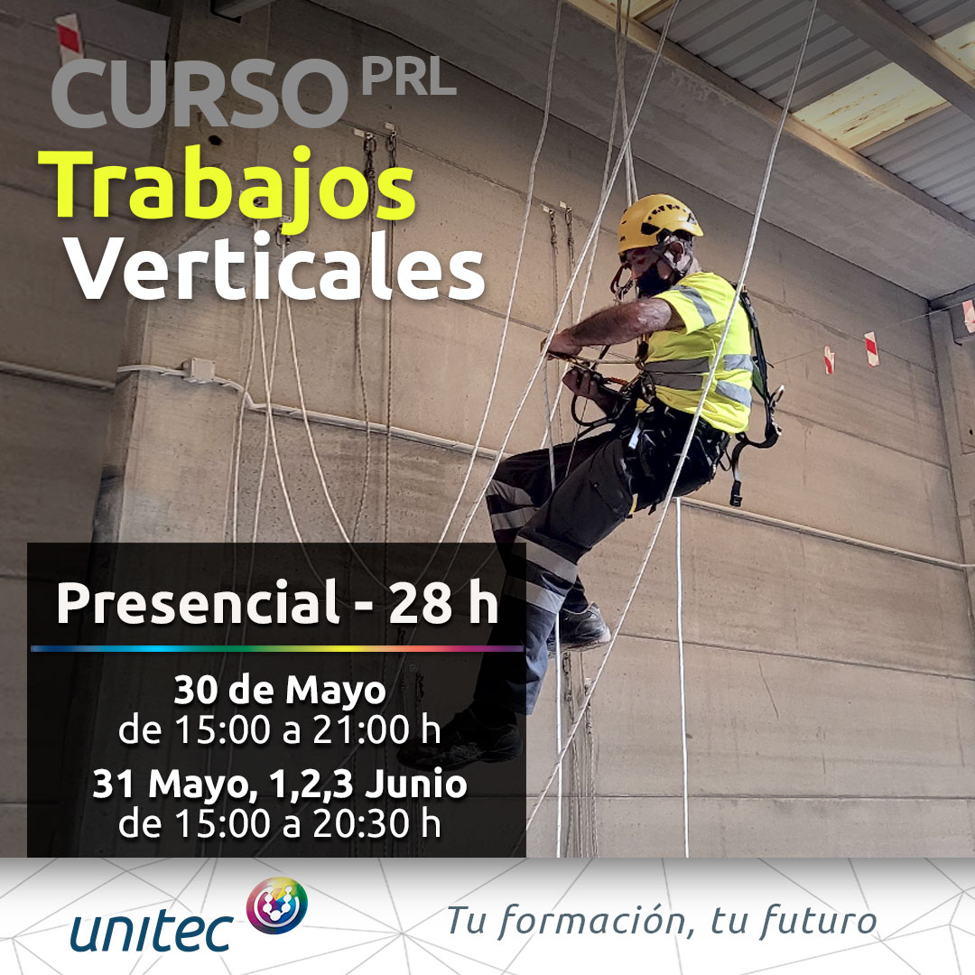 UnitecFormacion's tweet photo. Curso práctico PRL en Trabajos Verticales.
30 Mayo (15:00-21:00 h) / 31 Mayo, 1,2,3 Junio (15:00 - 20:30 h)

¡Asciende como profesional, pero de forma segura! 🛡️

🕐 28 Horas
💻 Presencial | 📍  PATERNA

👉🏻 ¡Apúntate ahora! 👈
📞 963298881
🟢 691133460
✉️ info@unitecformacion.es https://t.co/wZ8TtviSTG
