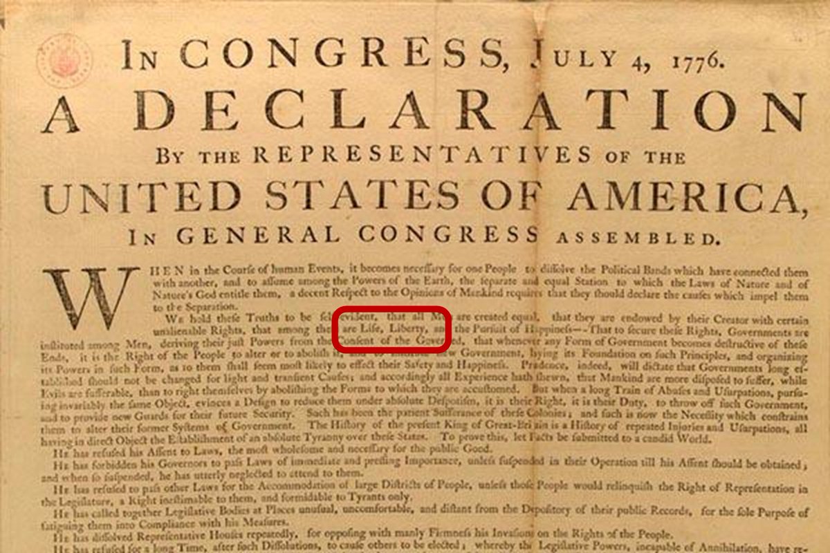 When Americans discuss #abortionrights they should read their Declaration of Independence.
There, Life comes before Liberty, although we can argue whether order of precedence matters in this case 
#RoeVsWade #ProLife #ProChoice https://t.co/YIzqn1ebZH