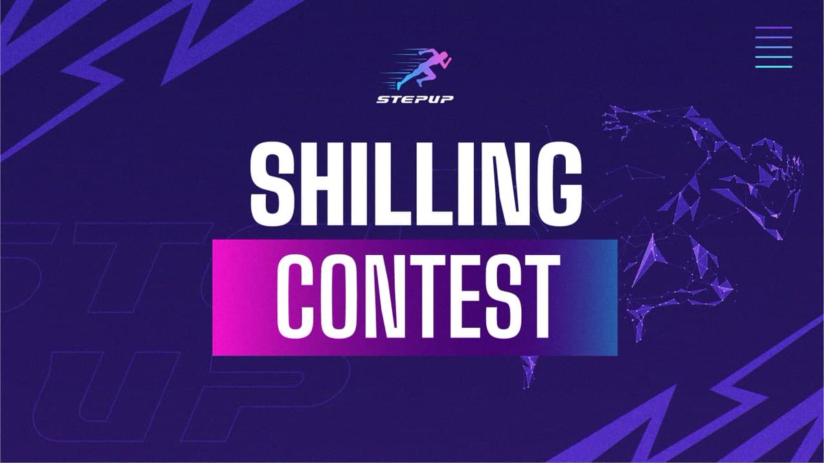 M2E_StepUp's tweet photo. STEPUP SHILLING CONTEST Join our Shilling Event to get whitelisted and get rewards

Conditions of participation 
✔️ Promote our project on your social network
✔️ Share our project in the group of others

✅ Send proof (Screen or the link) to
@Stepup_shillingcontest https://t.co/Q34Ft60tFr