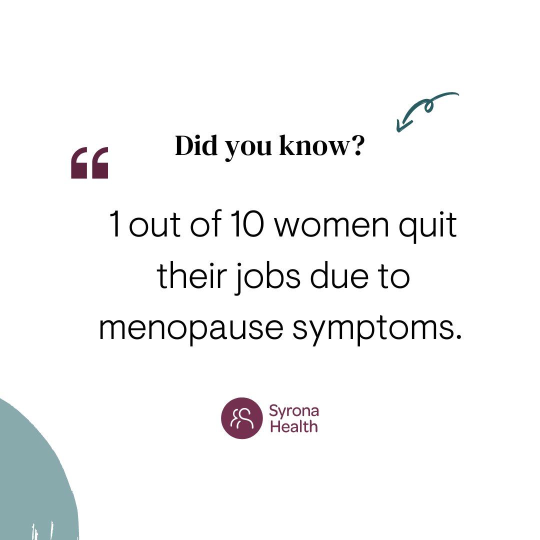 Urgent change is needed within the workplace to harness the skills, experience and talents of menopausal women.

As always, Syrona has a few ways to support those individuals going through Menopause. Download the app on iOS &amp; Android via linktr.ee/syronahealth

#menopause #meno