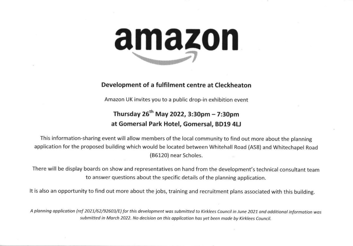 We’ve received a number of enquiries/requests regarding advice & information from people wanting to raise their concerns/objections at Amazon Exhibition event on Thursday. We’ve made contact with organisers & have had our request for SOS to have a table at the event accepted…