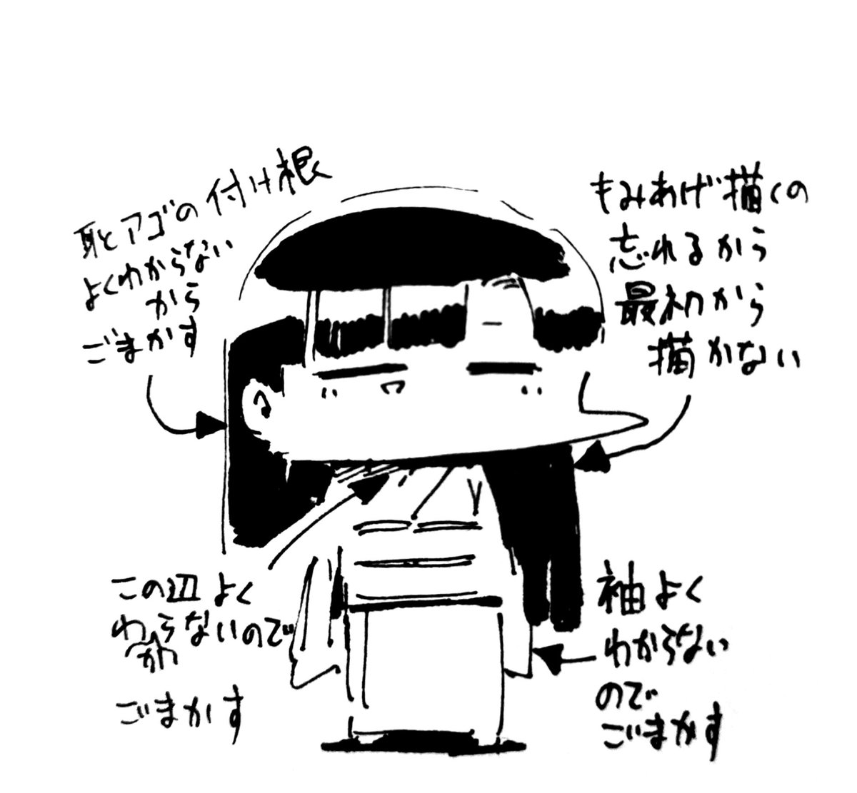 さえはんを描くときのこだわり 