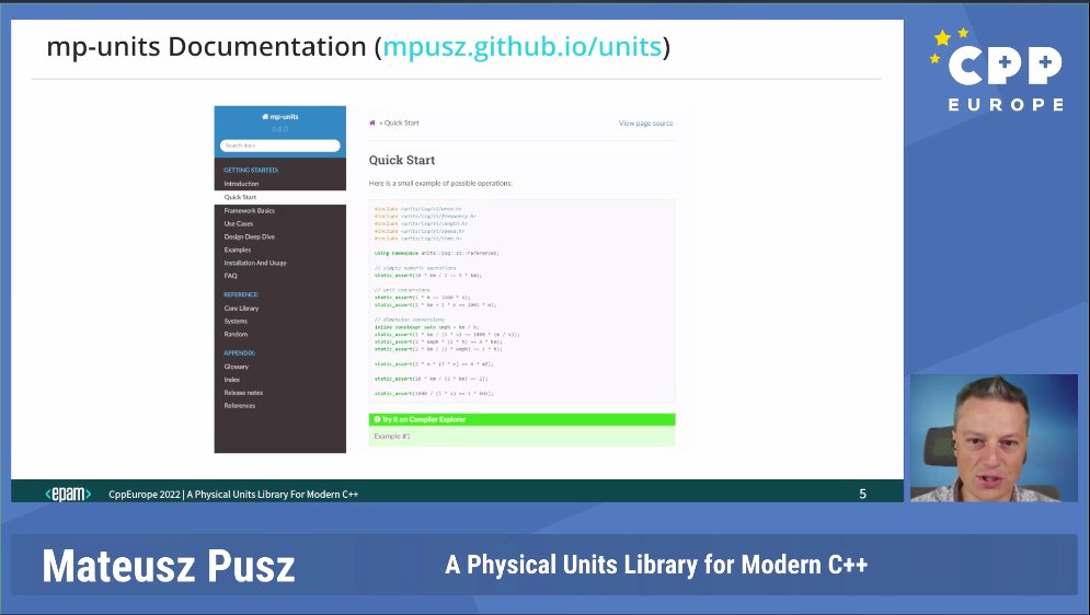 Madalina_Eb's tweet image. Curious about Physical Units Library For Modern C++? Join us and find out more from @mateusz_pusz, at the 6th edition of #CppEurope Conference.
#PassionForCoding #cplusplus