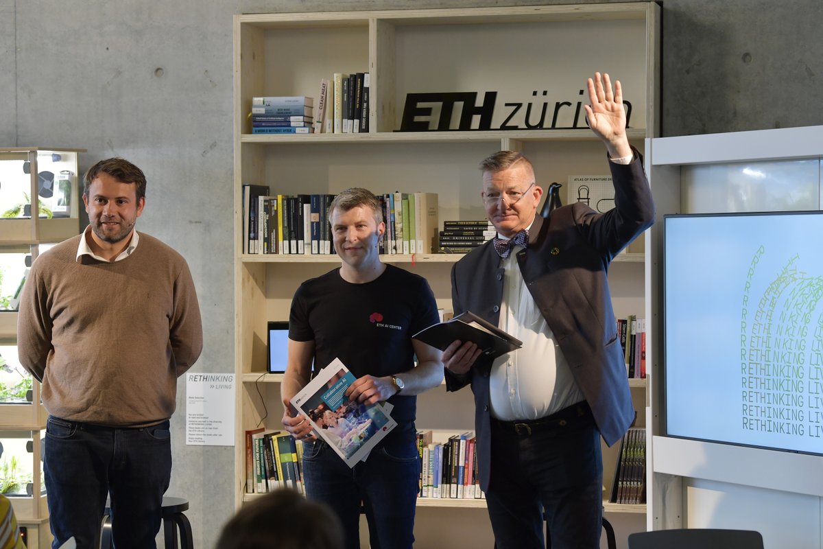 Joel_Mesot's tweet photo. .@ETH_AI_Center organised The AI Breakfast Club with #AI thoughtleaders from research, politics & economics to enhance interdisciplinary knowledge-sharing & discuss the future of AI in Europe @rasmusrothe @Merantix https://t.co/gtEXC9qoYK @wef #wef22 #rethinkingliving https://t.co/c02T32oMmK