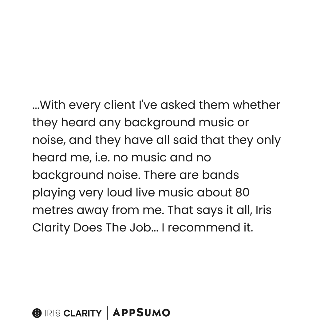 irisaudiotech's tweet photo. Taco Tuesday 🌮🌮🌮🌮🌮

We love getting feedback from our @appsumo customers! If you purchased IRIS Clarity through other means, leave us a review on Trustpilot.

https://t.co/JI5DBGi3Y5

#solutions #audiosolutions #audiotech #IRISClarity #review #appsumo #newtech https://t.co/0CXNgCMjgr