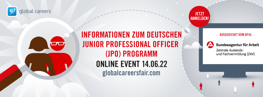 BMZ_Bund's tweet photo. Sie interessieren sich für eine Karriere bei den Vereinten Nationen🇺🇳?
Am 14. Juni können Sie sich in einem Online-Event über das deutsche #JPO Programm informieren und das #BFIO im Chat treffen!
Hier geht es zur Anmeldung: https://t.co/fOR5dBQFkL https://t.co/9AqHjUSPPJ