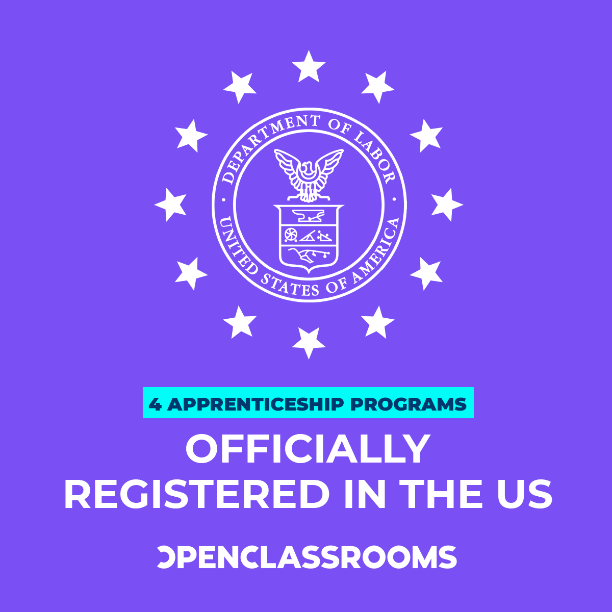 TalentTalking's tweet photo. Four of @OpenClassrooms’ #apprenticeship programs are now registered with the @USDOL! This recognition allows us to act as an intermediary for employers seeking to grow their own talent and provide #equity for those shut out from exciting #tech careers: https://t.co/OnUPk5s9bn https://t.co/5hzIL8JrK1