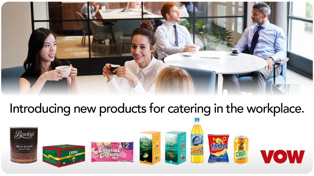 VOW_Ireland's tweet photo. We have some exciting news!  VOW Ireland is introducing some of the most popular Irish brands into our catering range, such as Bewleys, Jacobs, Mi Wadi, Club &amp; Tayto, to name but a few. All available next day anywhere in Ireland! Contact the VOW sales office today for more info. https://t.co/PUefqAOIAb