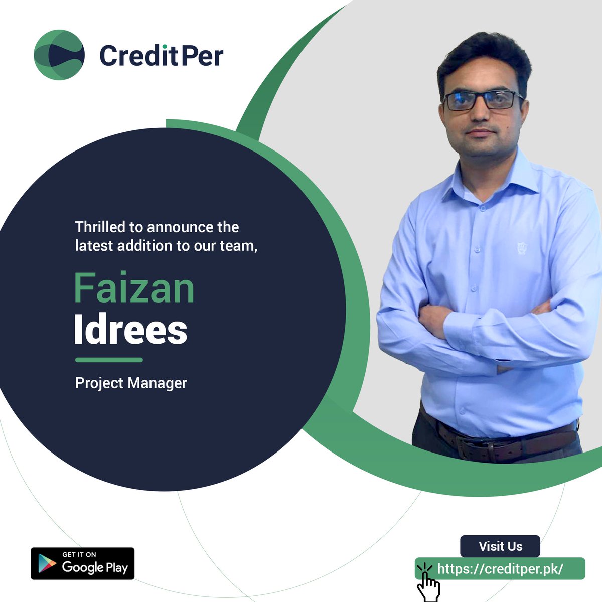 CreditPerPk's tweet photo. Faizan Idrees joins CreditPer as Project Manager!
With 10 years of diverse experience with software engineering and project management, Faizan not only has a Bachelor’s in IT and an MBA in PM, but also has several certifications under his belt (SFPC &amp; CASF)
#JoChaho #CreditPer https://t.co/tRAeANC4wx