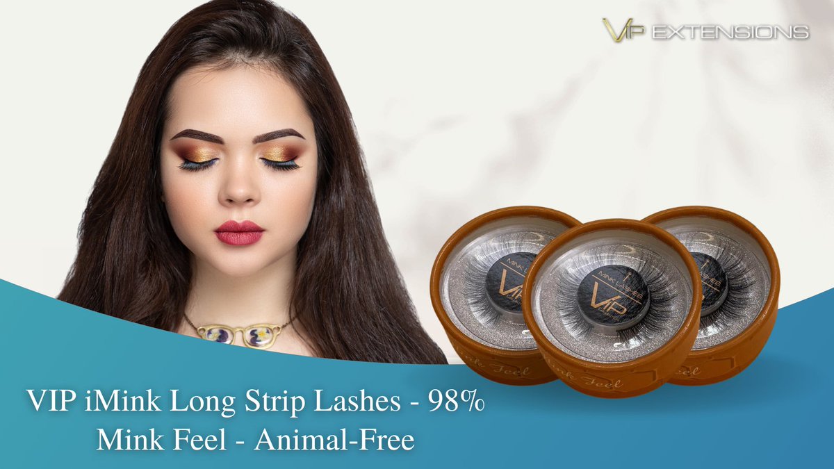 vipextensions's tweet photo. VIP iMink Long Strip Lashes - 98% Mink Feel - Animal-Free

Our newest addition, the VIP iMink lashes are animal-free with a 98% mink feel with a soft band that makes them the most sought after.
#lashes #longstriplashes #animalfreelashes #lashesextensions https://t.co/Uy1Q8erCHa